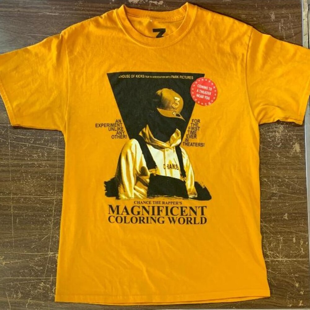 Chance the Rapper Magnificent Coloring World Tour 2016 Graphic T Shirt Sz M RAP